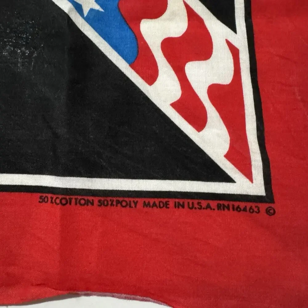 Vintage Harley-Davidson Bandana USA Made 50/50 Cotton Poly Patriotic USA
